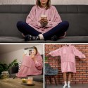 Bluzair Bluza Koc Hoodie Oversize Polska Różowy Froster