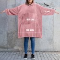 Bluzair Bluza Koc Hoodie Oversize Polska Różowy Froster