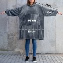 Bluzair Bluza Koc Hoodie Oversize Polska Szary 4w1 Froster