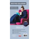 Kocyk Szlafrok Granatowy koc z rękawami polar Froster