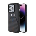 BMW Stamped Tricolor Stripe - Etui iPhone 15 Pro Max (czarny)