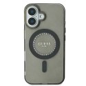 Guess IML Rhinestones MagSafe - Etui iPhone 16 Plus (czarny)