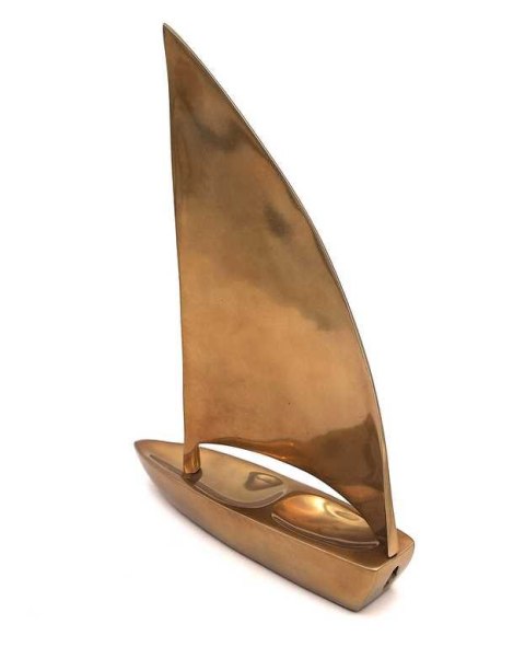 Duża Żaglówka Aluminiowa 47cm - N-3044 - Minimalistyczna Dekoracja Marynistyczna