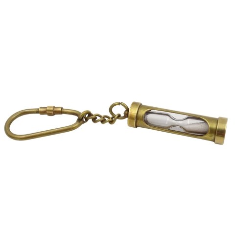 Brelok Mosiężna Klepsydra Key-0091 - Miniaturowa Klepsydra z Piaskiem