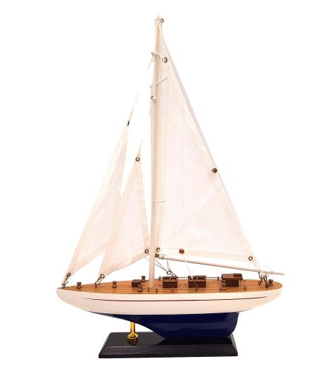 Model Jachtu Drewniany 38cm - Marynistyczna Dekoracja - M1