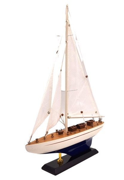 Model Jachtu Drewniany 38cm - Marynistyczna Dekoracja - M1