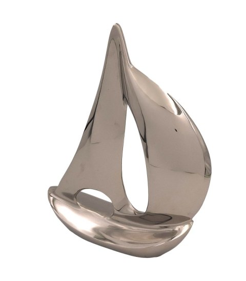 Duży Model Jachtu Metalowy 36cm - Marynistyczna Dekoracja - N-1647