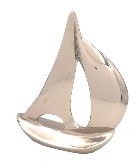 Duży Model Jachtu Metalowy 36cm - Marynistyczna Dekoracja - N-1647