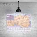 Mapa Odkrywcy Polska plakat ZDRAPKA w tubie duża Froster