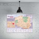 Mapa Odkrywcy Polska plakat ZDRAPKA w tubie duża Froster