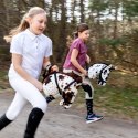 Skippi Hobby Horse w czarne łaty - duży koń na kiju - kantar w zestawie Skippi