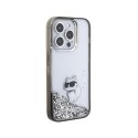 Karl Lagerfeld Liquid Glitter Choupette - Etui iPhone 15 Pro (przezroczysty)