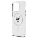 Karl Lagerfeld IML Metal Choupette Head MagSafe - Etui iPhone 13 Pro (biały)