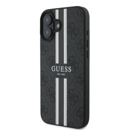 Guess 4G Printed Stripes MagSafe - Etui iPhone 16 Plus (czarny)