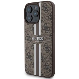 Guess 4G Printed Stripes MagSafe - Etui iPhone 16 Pro Max (brązowy)