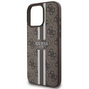 Guess 4G Printed Stripes MagSafe - Etui iPhone 16 Pro Max (brązowy)