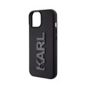 Karl Lagerfeld 3D Rubber Glitter Logo - Etui iPhone 15 (czarny)