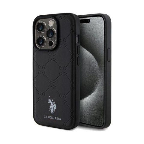 US Polo Assn Yoke Pattern - Etui iPhone 15 Pro Max (czarny)