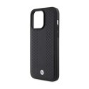 BMW Leather Diamond Pattern - Etui iPhone 15 Pro (czarny)