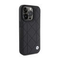 BMW Leather Quilted - Etui iPhone 15 Pro Max (czarny)