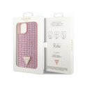 Guess Rhinestone Triangle - Etui iPhone 14 Plus (różowy)