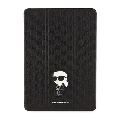 Karl Lagerfeld Folio Magnet Allover Saffiano Monogram NFT Ikonik - Etui iPad 10.2" (2021-2019) (Czarny)