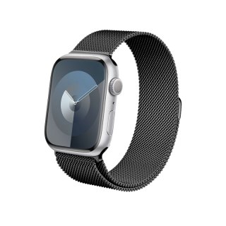 Crong Milano Steel - Pasek ze stali nierdzewnej do Apple Watch 44/45/46/49 mm (grafitowy)