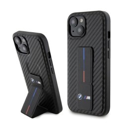 BMW Grip Stand Smooth & Carbon - Etui iPhone 15 (czarny)