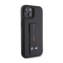 BMW Grip Stand Smooth & Carbon - Etui iPhone 15 (czarny)