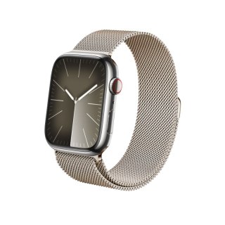 Crong Milano Steel - Pasek ze stali nierdzewnej do Apple Watch 38/40/41/42 mm (szampański)