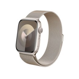 Crong Milano Steel - Pasek ze stali nierdzewnej do Apple Watch 38/40/41/42 mm (szampański)