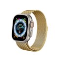 Crong Milano Steel - Pasek ze stali nierdzewnej do Apple Watch 44/45/46/49 mm (złoty)