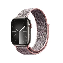 Crong Nylon - Pasek sportowy do Apple Watch 38/40/41/42 mm (Light Pink)