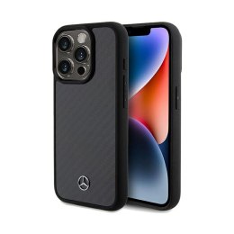 Mercedes Carbon Fiber Dynamic - Etui iPhone 15 Pro (czarny)