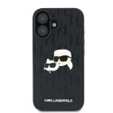 Karl Lagerfeld Monogram Karl & Chaoupette Head Pin - Etui iPhone 16 Plus (czarny)