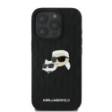 Karl Lagerfeld Monogram Karl & Choupette Head Pin - Etui iPhone 16 Pro (czarny)