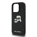 Karl Lagerfeld Monogram Karl & Choupette Head Pin - Etui iPhone 16 Pro (czarny)