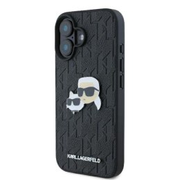 Karl Lagerfeld Monogram Karl & Choupette Head Pin - Etui iPhone 16 (czarny)