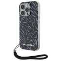 Karl Lagerfeld Zebra With Cord - Etui iPhone 16 Pro Max (fioletowy)