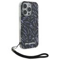 Karl Lagerfeld Zebra With Cord - Etui iPhone 16 Pro (fioletowy)