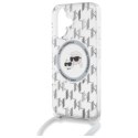 Karl Lagerfeld IML Crossbody Monogram Karl & Choupette Head MagSafe - Etui iPhone 16 (przezroczysty)