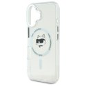 Karl Lagerfeld IML Metal Choupette Head MagSafe - Etui iPhone 16 (biały)