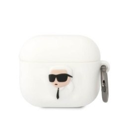 Karl Lagerfeld Silicone NFT Karl Head 3D - Etui AirPods 3 (biały)