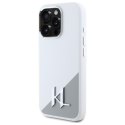 Karl Lagerfeld Silicone Shadow Metal Initial MagSafe - Etui iPhone 16 Pro Max (biały)