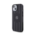 Mercedes Double Layer Crossed Lines MagSafe - Etui iPhone 15 (czarny)