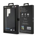 BMW Leather Carbon Blue Line - Etui Samsung Galaxy S24 Ultra (czarny)