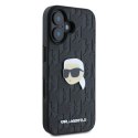 Karl Lagerfeld Monogram Karl Head Pin - Etui iPhone 16 (czarny)