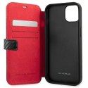 Ferrari Booktype On Track Carbon Stripe - Etui iPhone 13 mini (czarny)