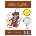 Grill Sheriff fartuszek męski BBQ otwieracz GRATIS Froster