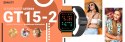 Smartwatch Gravity GT15-2 Pomarańczowy Pasek Silikonowy + Czarna Bransoleta